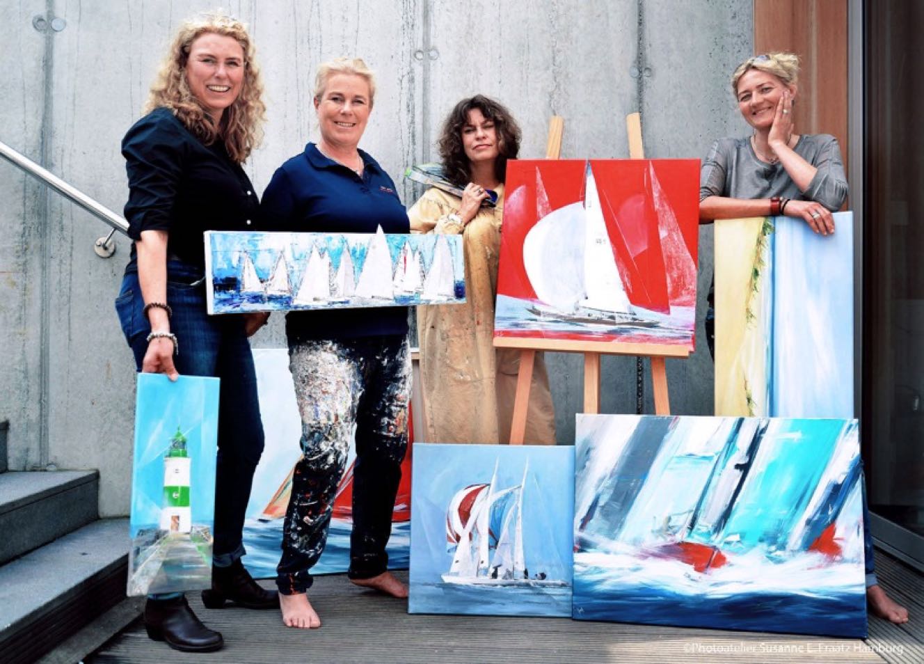 Maritime Kunst von den drei Künstlerinnen | Heinke Böhnert | Ines Ramm | Susanne Westphal in Flensburg
